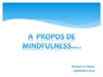 A propos du Mindfulness