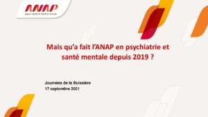 ANAP 2021 Bilan du programme de travail en psychiatrie et santé mentale