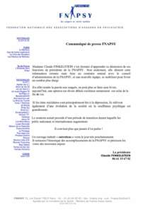 CP 21 mai 2025 Présidence de la FNAPSY